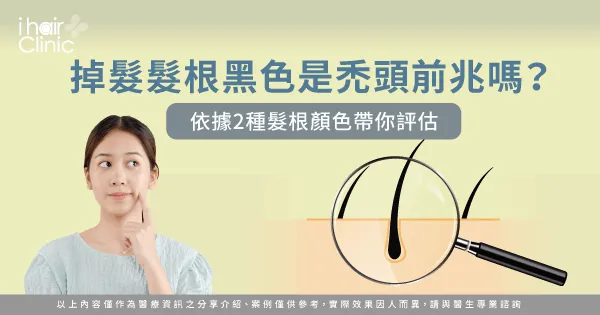 掉髮髮根黑色-掉髮髮根白