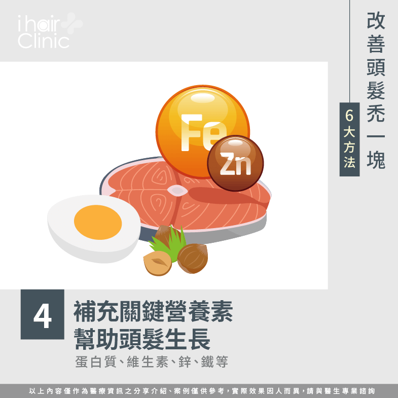 補充對頭髮有益的營養-頭頂 禿一塊