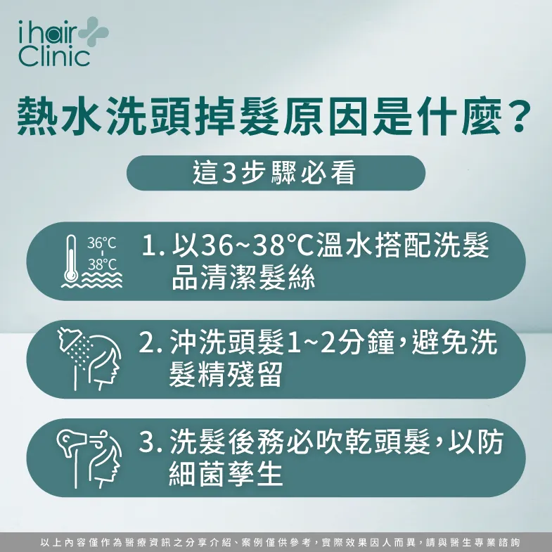 熱水洗頭掉髮改善3步驟-熱水 掉髮