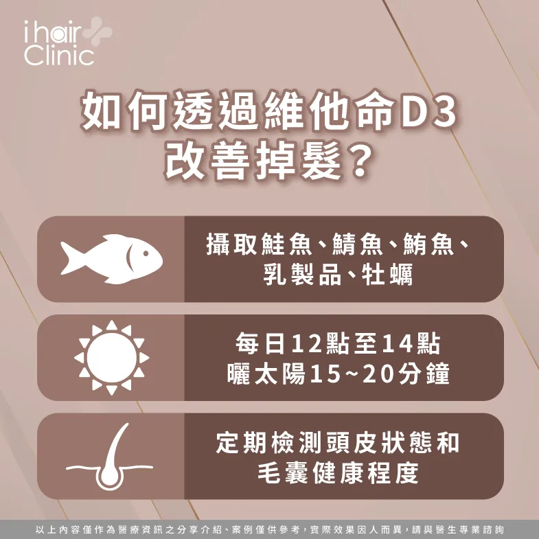 如何透過維他命D3改善掉髮-維他命D3 掉髮