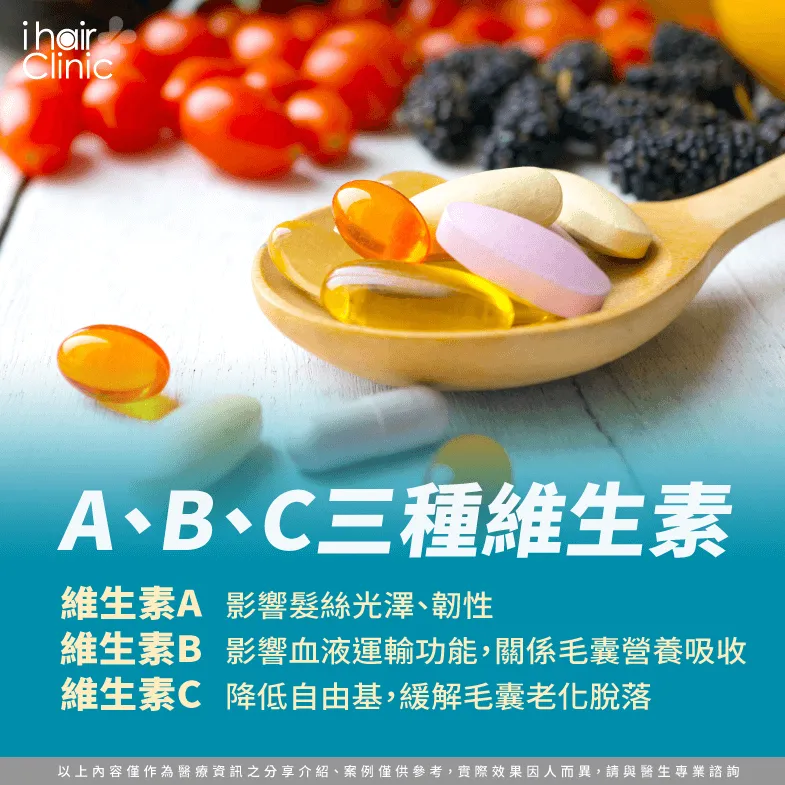 維生素ABC-掉髮缺什麼營養