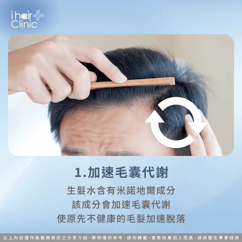 生髮水會加速毛囊代謝並汰換不健康的毛髮-使用生髮水 掉髮