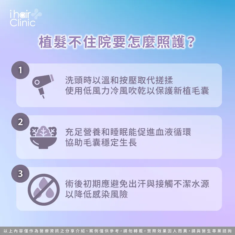 植髮不住院要怎麼照護-植髮手術要住院嗎