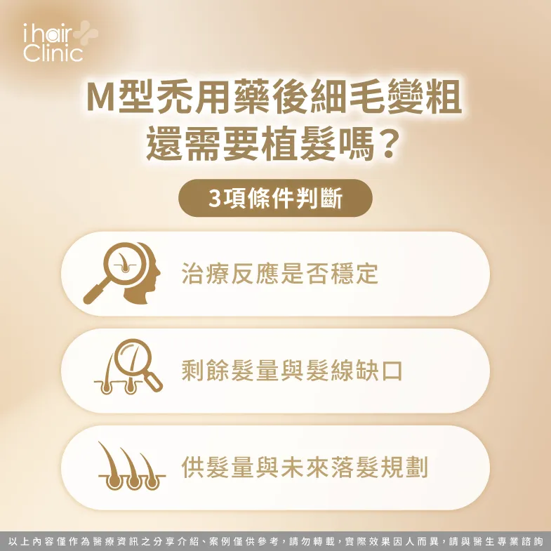 M型禿用藥後要植髮嗎?治療反應、髮線缺口與供髮量3項評估 M型禿治療後植髮-M型禿用藥後要植髮嗎